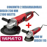 CONJUNTO 2 REBARBADORAS 230 E 115 MM